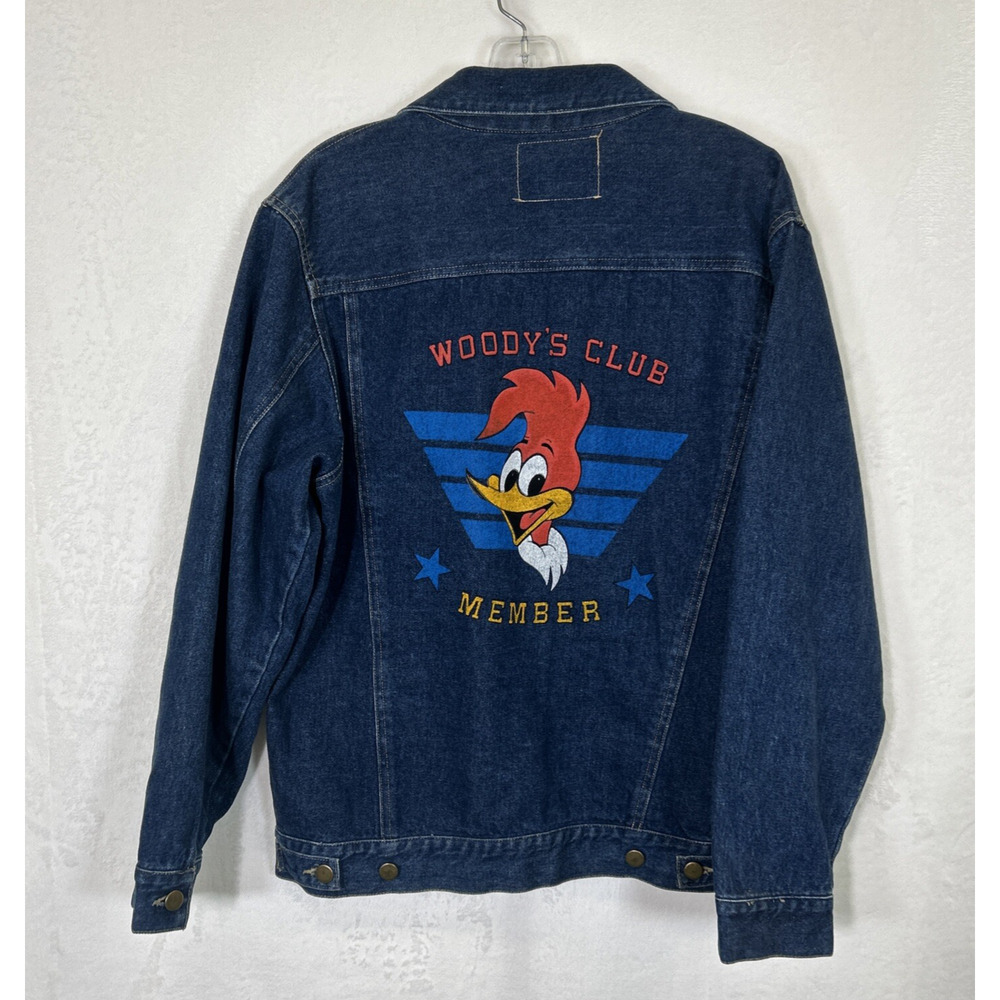 1957 Walter Lantz Woody Woodpecker Woody's Club Member Denim Jacket Sz 13 Chrty - Picture 2 of 10